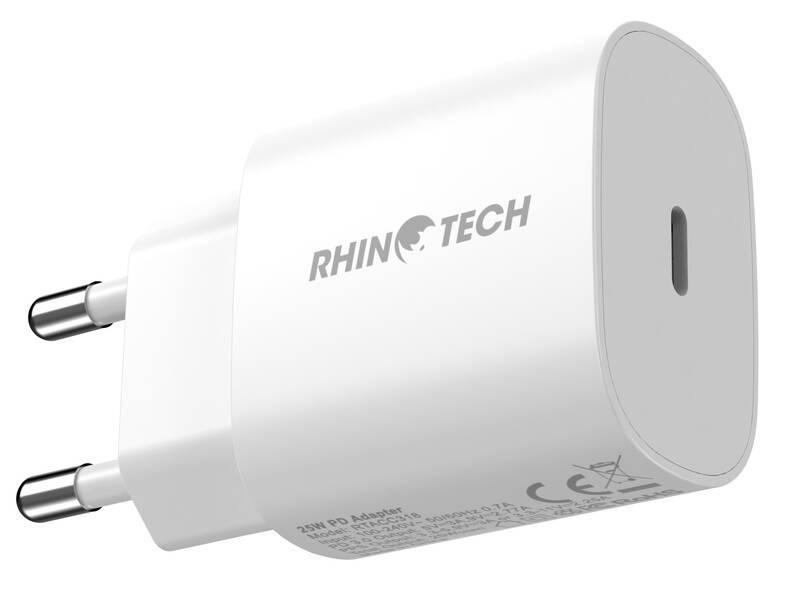 Nabíječka do sítě RhinoTech 25W USB-C PD bílá