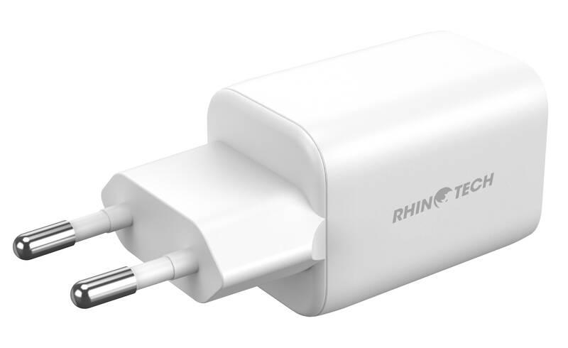 Nabíječka do sítě RhinoTech MINI Dual 33W USB-C USB-A bílá