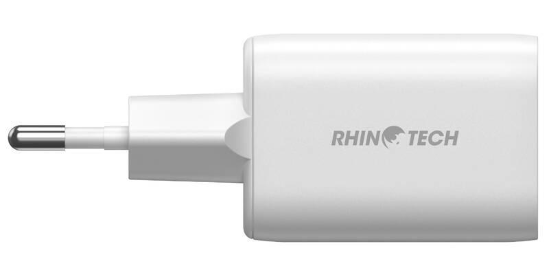Nabíječka do sítě RhinoTech MINI Dual 33W USB-C USB-A bílá
