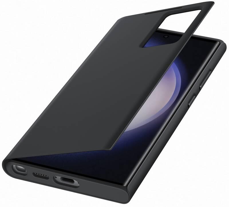Pouzdro na mobil flipové Samsung Smart View na Galaxy S23 Ultra černé