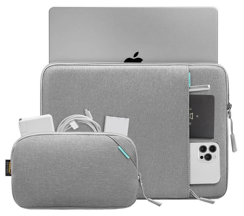Pouzdro na notebook tomtoc Sleeve Kit na 13" MacBook Pro Air šedé