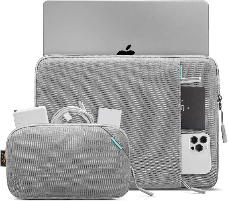 Pouzdro na notebook tomtoc Sleeve Kit na 14" MacBook Pro šedé