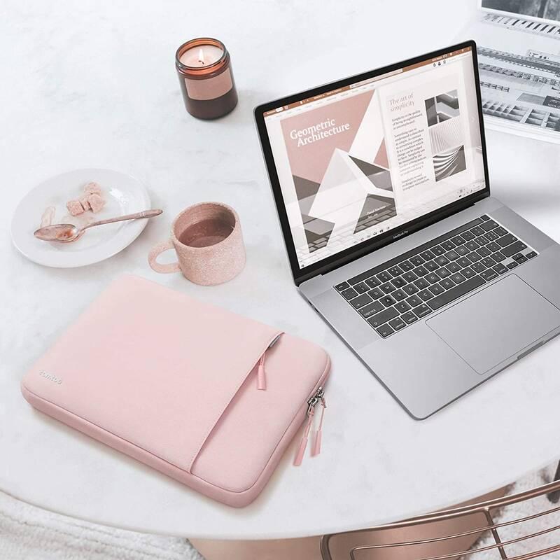 Pouzdro na notebook tomtoc Sleeve na 14" MacBook Pro růžové