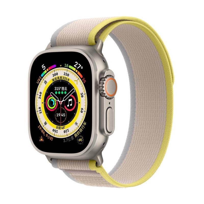 Řemínek COTECi W97 Ultra Wild Trail Band na Apple Watch 42 44 45 49mm žlutý béžový