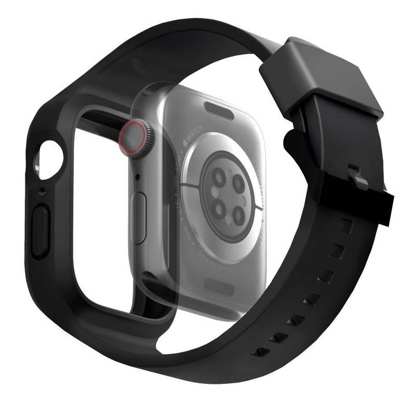 Řemínek Uniq Monos a ochranné pouzdro na Apple Watch 45 44mm černý