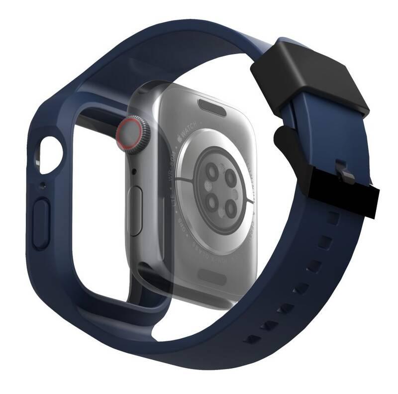 Řemínek Uniq Monos a ochranné pouzdro na Apple Watch 45 44mm modrý