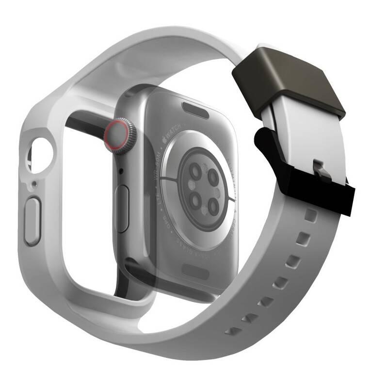 Řemínek Uniq Monos a ochranné pouzdro na Apple Watch 45 44mm šedý