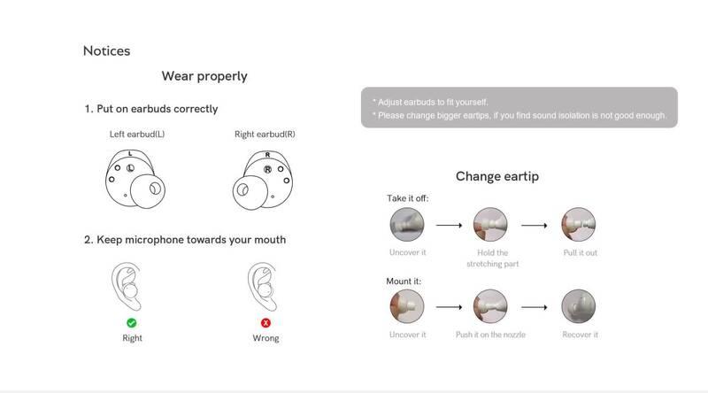 Sluchátka QCY T17S šedá