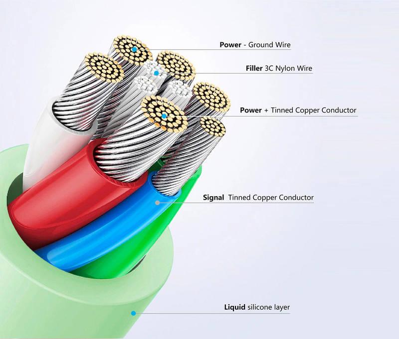 Kabel FIXED Liquid silicone USB-C Lightning s podporou PD, MFi, 1,2m bílý