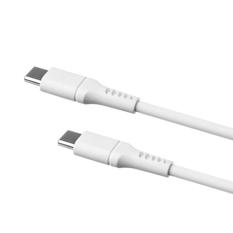 Kabel FIXED Liquid silicone USB-C USB-C s podporou PD, 60W, 0,5m bílý