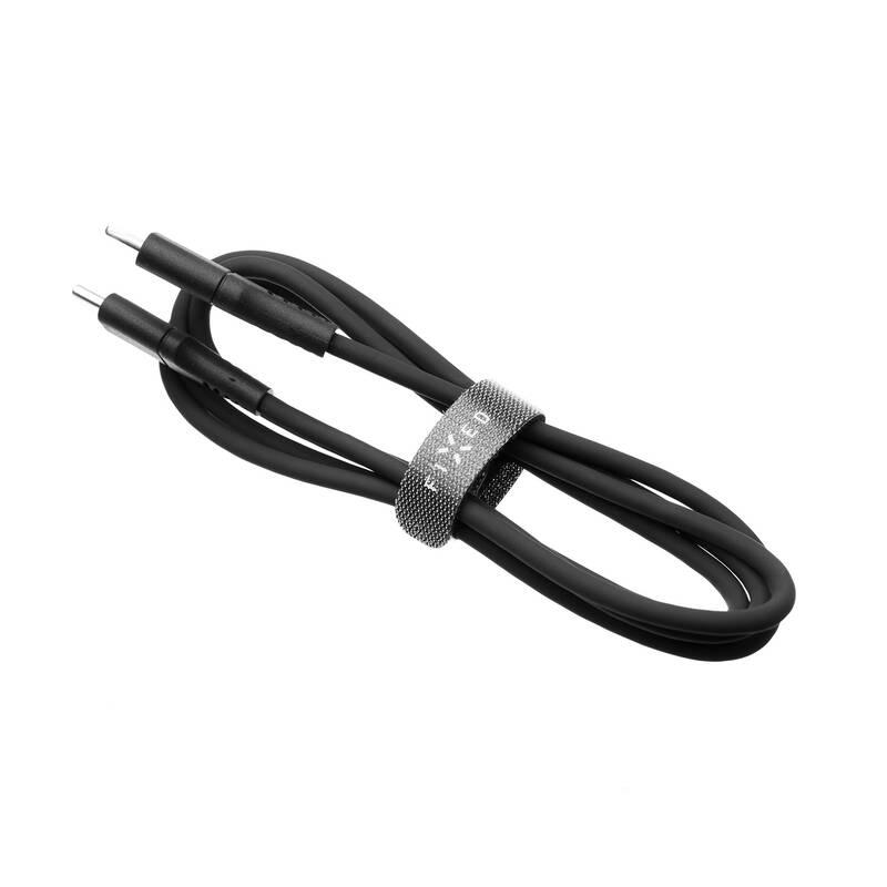Kabel FIXED Liquid silicone USB-C USB-C s podporou PD, 60W, 0,5m černý