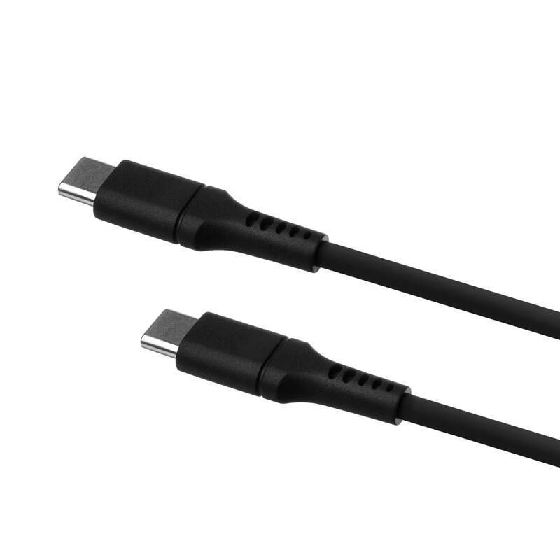 Kabel FIXED Liquid silicone USB-C USB-C s podporou PD, 60W, 1,2m černý