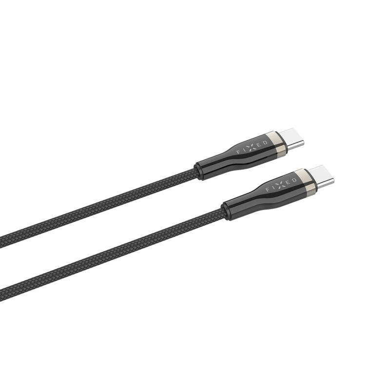 Kabel FIXED USB-C USB-C s podporou PD, 100W, 1,2m černý