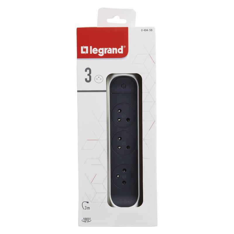 Kabel prodlužovací Legrand 3x zásuvka, s vypínačem, 3m černý bílý, Kabel, prodlužovací, Legrand, 3x, zásuvka, s, vypínačem, 3m, černý, bílý