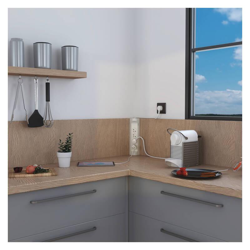 Kabel prodlužovací Legrand 4x zásuvka, 1m bílý