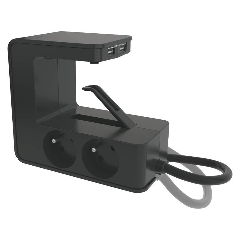 Kabel prodlužovací Legrand 4x zásuvka, USB, 1,5m černý, Kabel, prodlužovací, Legrand, 4x, zásuvka, USB, 1,5m, černý