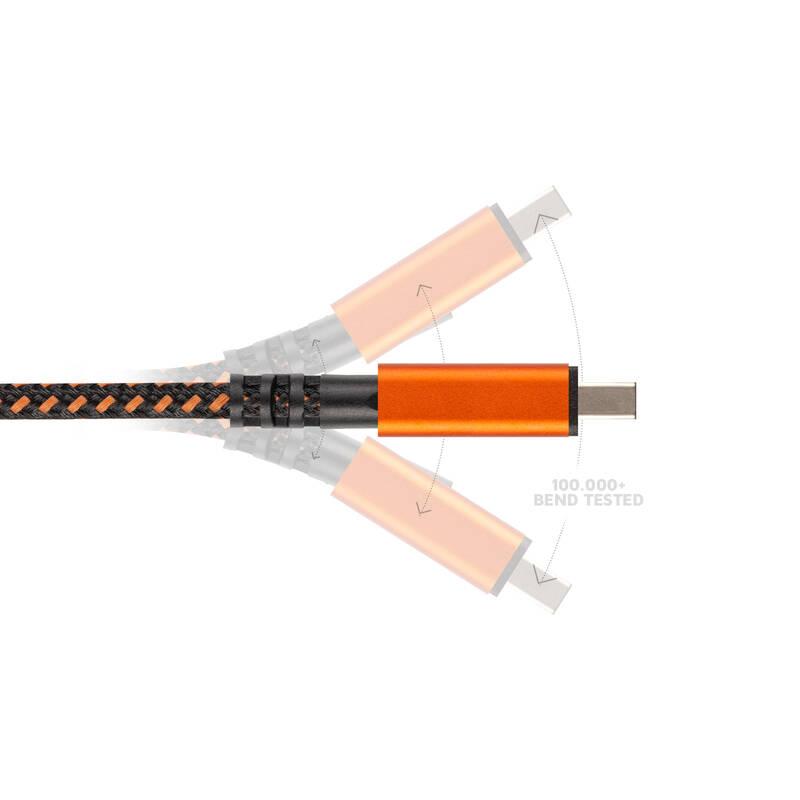 Kabel Xtorm Xtreme USB-C PD, 1,5m černý oranžový
