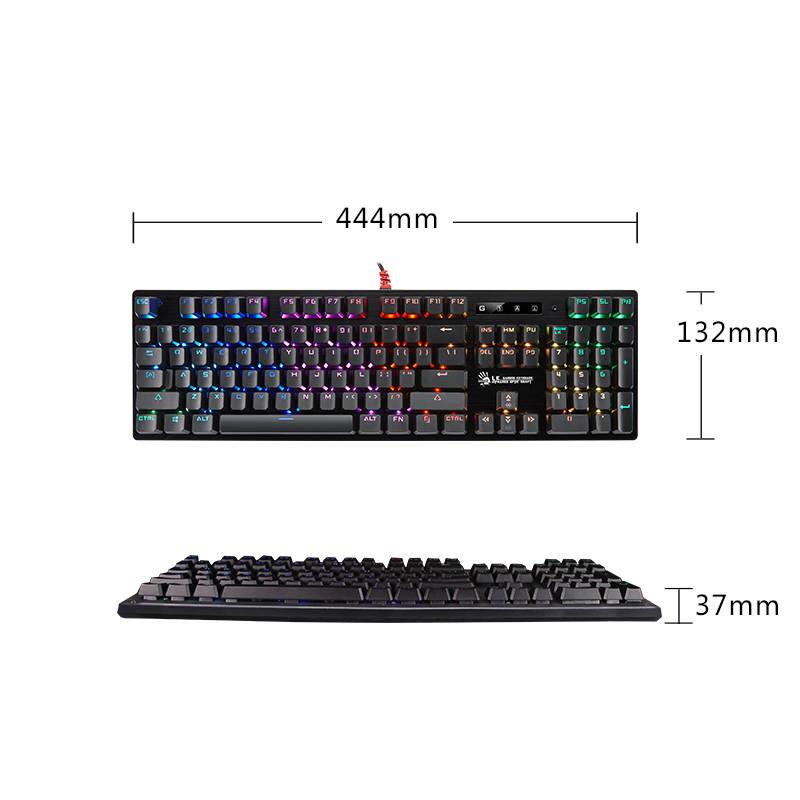 Klávesnice A4Tech Bloody B820R RGB, USB, CZ, RED SWITCH černá