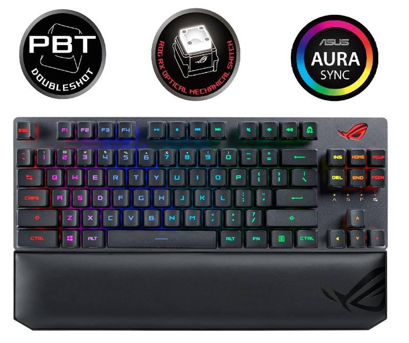 Klávesnice Asus ROG STRIX SCOPE RX TKL WIRELESS DELUXE - US černá