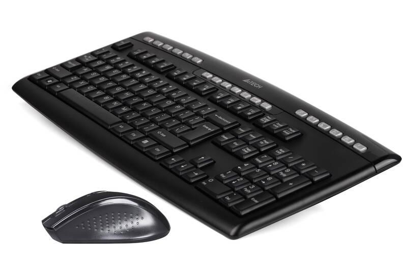 Klávesnice s myší A4Tech 9200F V-Track optická myš, USB, CZ černá