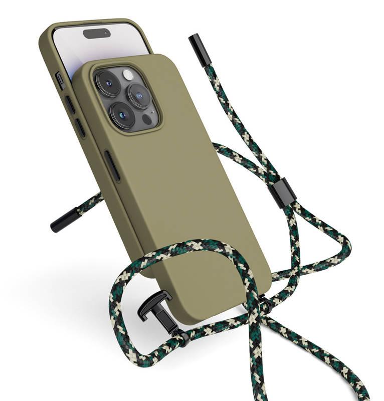 Kryt na mobil Epico Silicone Necklace na Apple iPhone 14 Plus zelený