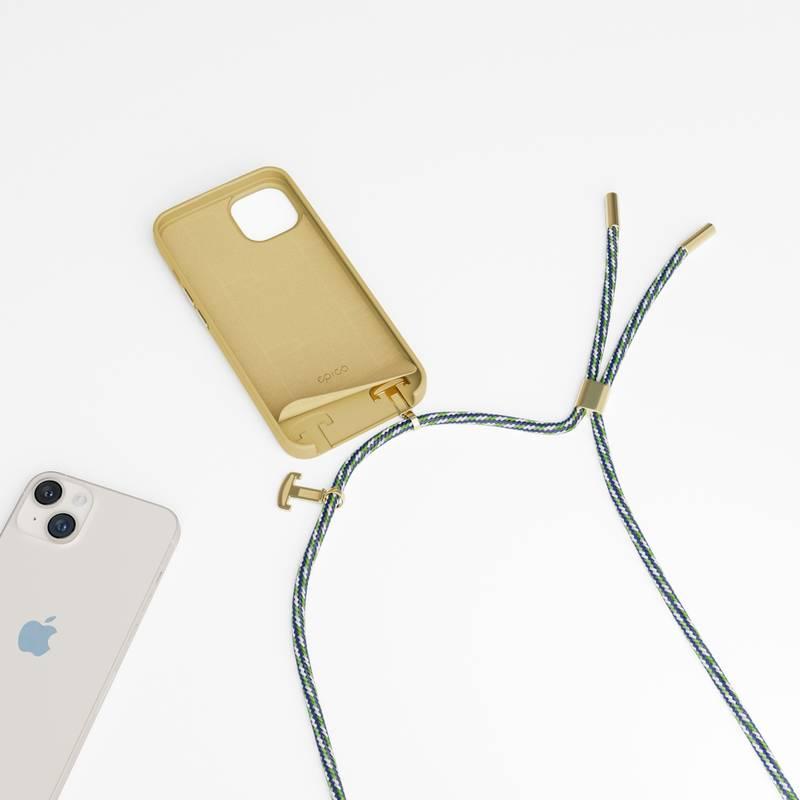 Kryt na mobil Epico Silicone Necklace na Apple iPhone 14 Pro Max béžový