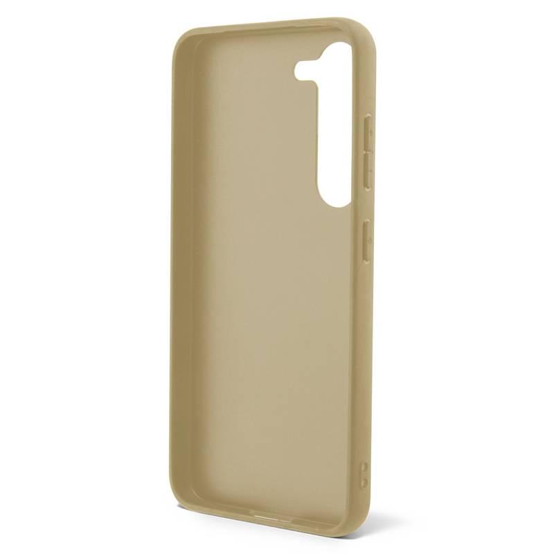Kryt na mobil Guess Glitter Flakes Metal Logo na Samsung Galaxy S23 zlatý