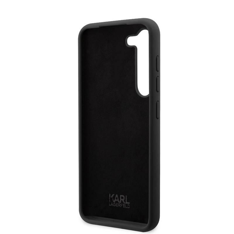 Kryt na mobil Karl Lagerfeld Liquid Silicone Choupette NFT na Samsung Galaxy S23 černý
