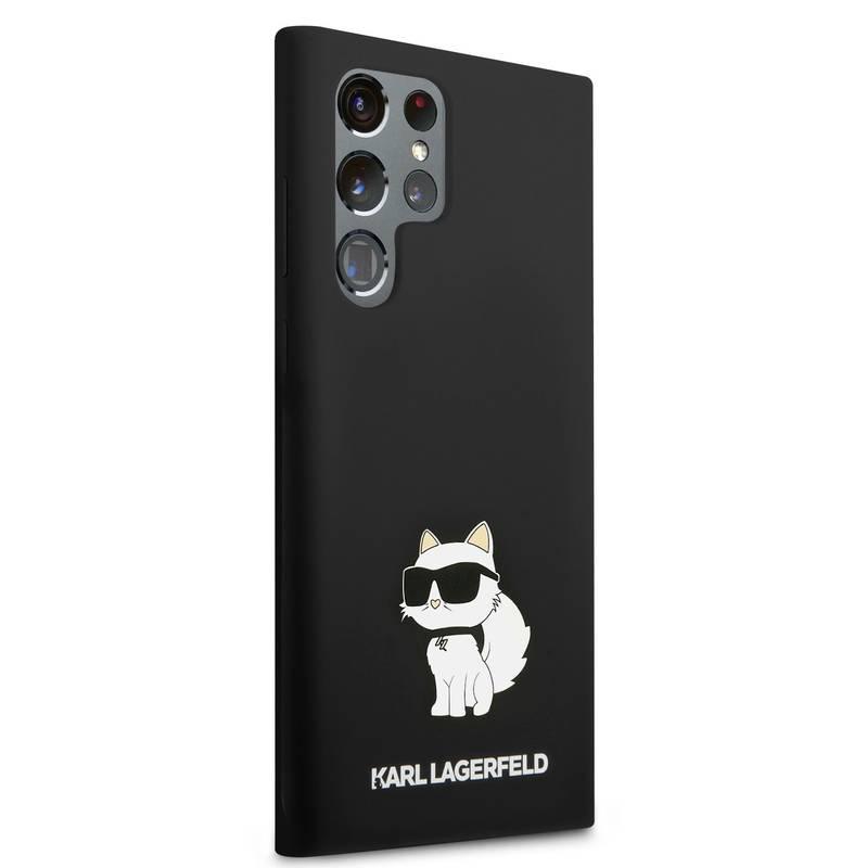 Kryt na mobil Karl Lagerfeld Liquid Silicone Choupette NFT na Samsung Galaxy S23 Ultra černý