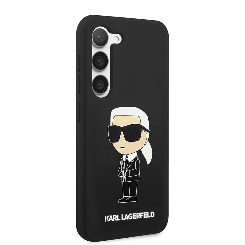 Kryt na mobil Karl Lagerfeld Liquid Silicone Ikonik NFT na Samsung Galaxy S23 černý