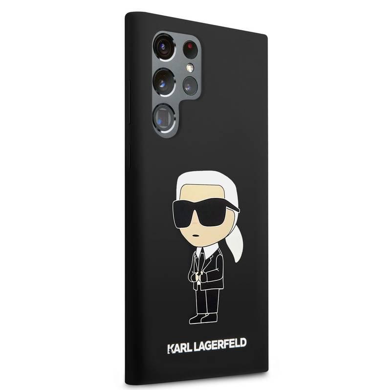 Kryt na mobil Karl Lagerfeld Liquid Silicone Ikonik NFT na Samsung Galaxy S23 Ultra černý