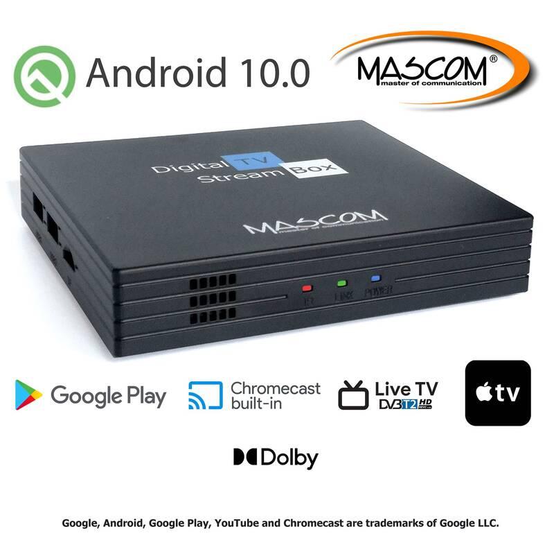 Multimediální centrum Mascom MC A102T C, DVB-T2 černý, Multimediální, centrum, Mascom, MC, A102T, C, DVB-T2, černý