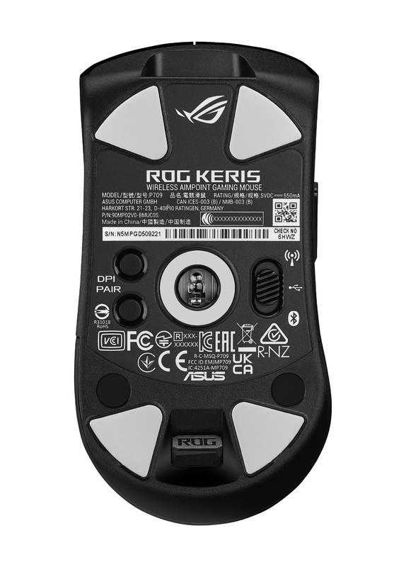 Myš Asus ROG KERIS Wireless Aimpoint černá, Myš, Asus, ROG, KERIS, Wireless, Aimpoint, černá
