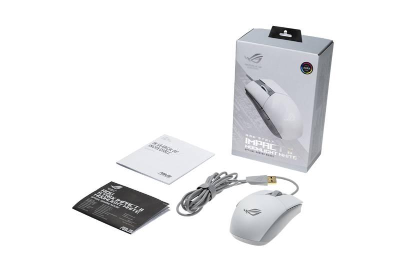 Myš Asus ROG STRIX IMPACT II MOONLIGHT bílá