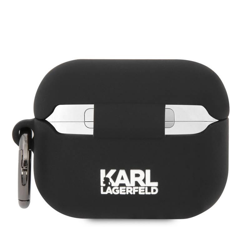 Pouzdro Karl Lagerfeld 3D Logo NFT Choupette Head na Airpods Pro černé
