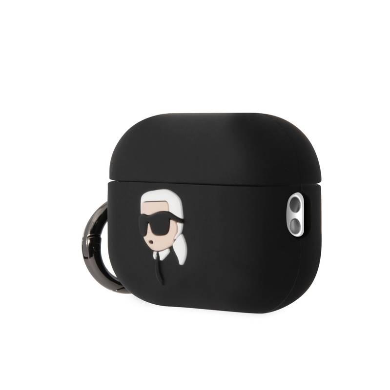 Pouzdro Karl Lagerfeld 3D Logo NFT Karl Head na Airpods Pro 2 černé
