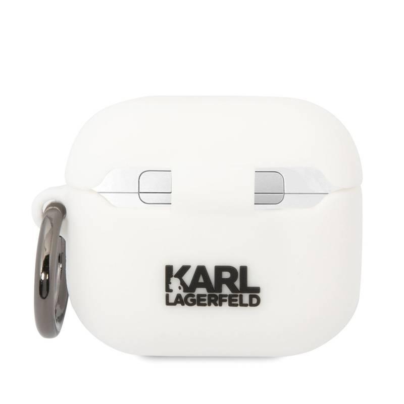 Pouzdro Karl Lagerfeld and Choupette na Airpods 3 bílé