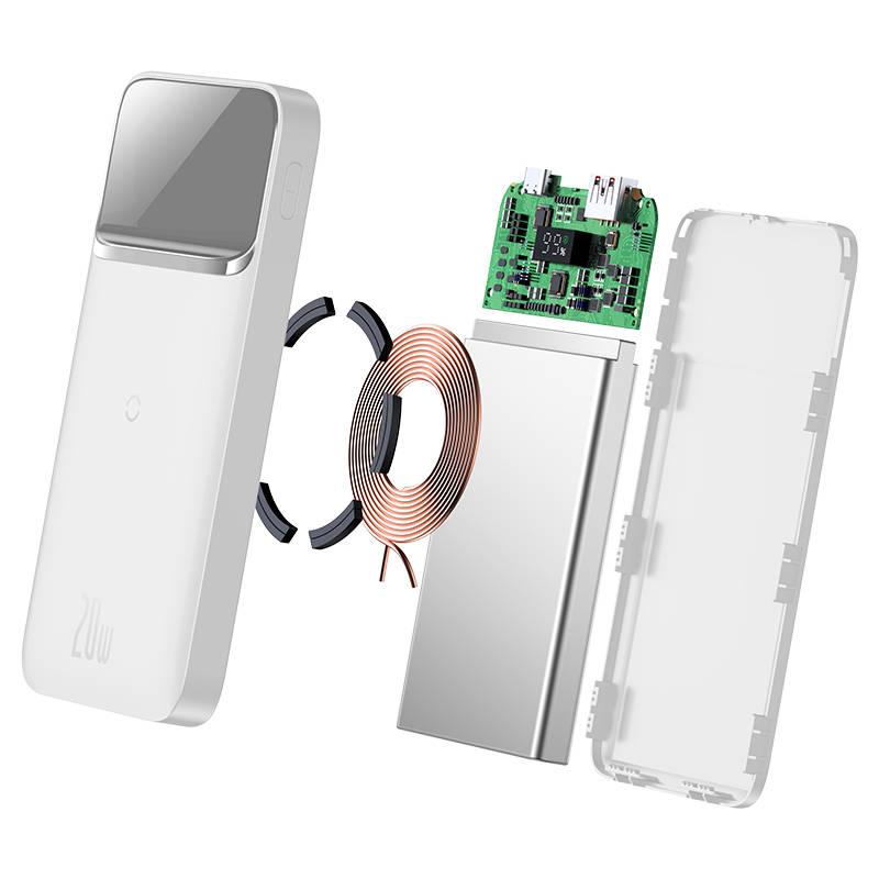 Powerbank Baseus Magnetic Wireless MagSafe 10000mAh 20W bílá