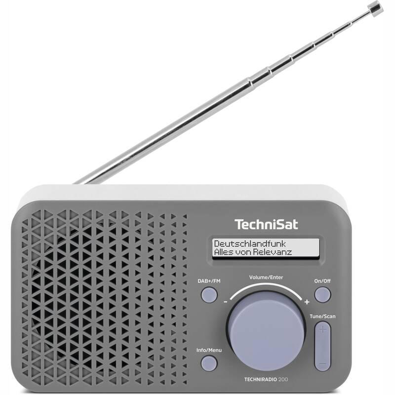 Radiopřijímač s DAB Technisat TechniRadio 200 šedý bílý