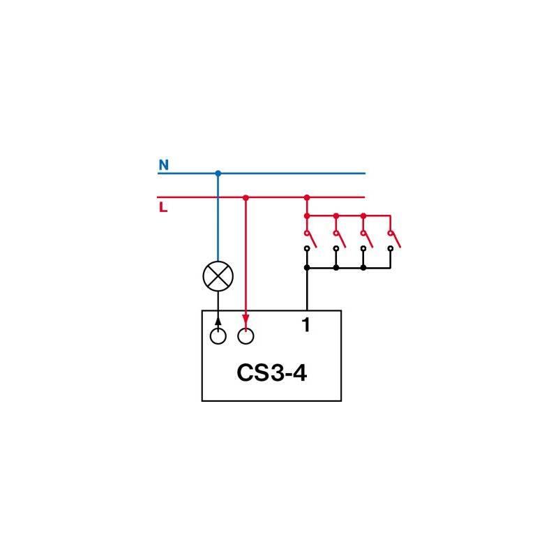 Spínač časový Elektrobock CS3-4 pod vypínač