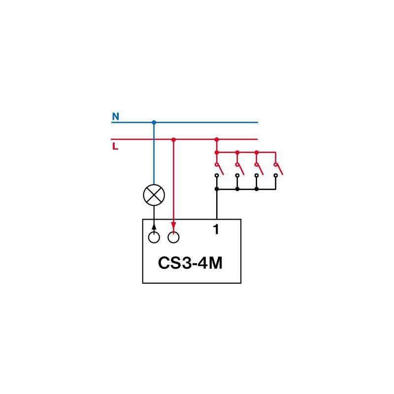 Spínač časový Elektrobock CS3-4M pod vypínač