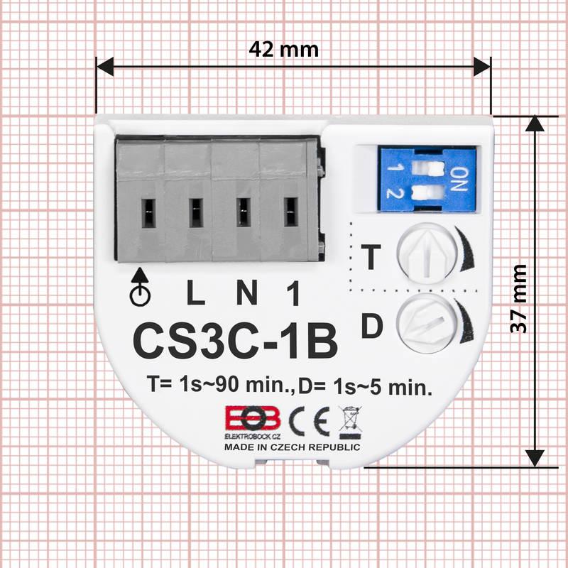 Spínač časový Elektrobock CS3C-1B pod vypínač