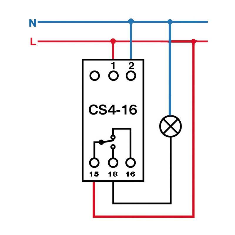 Spínač časový Elektrobock CS4-16 na DIN lištu