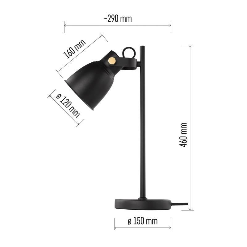 Stolní lampička EMOS JULIAN na žárovku E27 černá