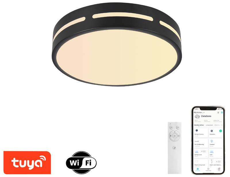 Stropní svítidlo IMMAX NEO LITE PERFECTO SMART, kruh, 40cm, 24W, TUYA Wi-Fi černé