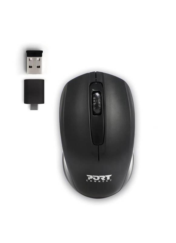 Batoh na notebook PORT DESIGNS Bundle Premium na 14 15.6" Wireless Mouse černý