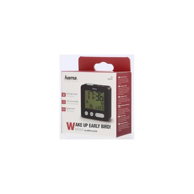 Budík Hama Piccolo černý