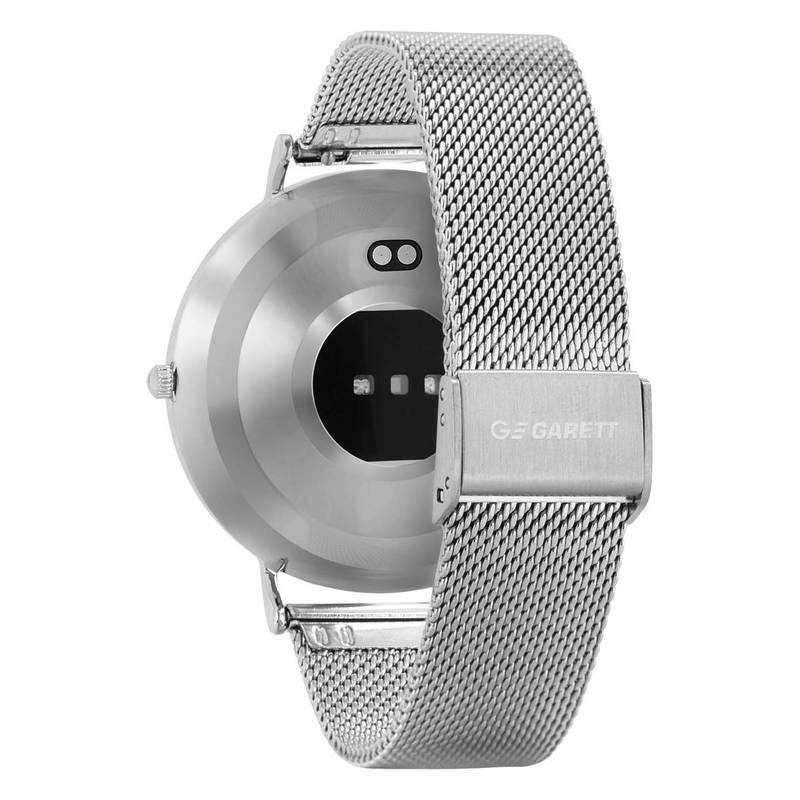 Chytré hodinky Garett Verona - stříbrná s ocelovým řemínkem, Chytré, hodinky, Garett, Verona, stříbrná, s, ocelovým, řemínkem