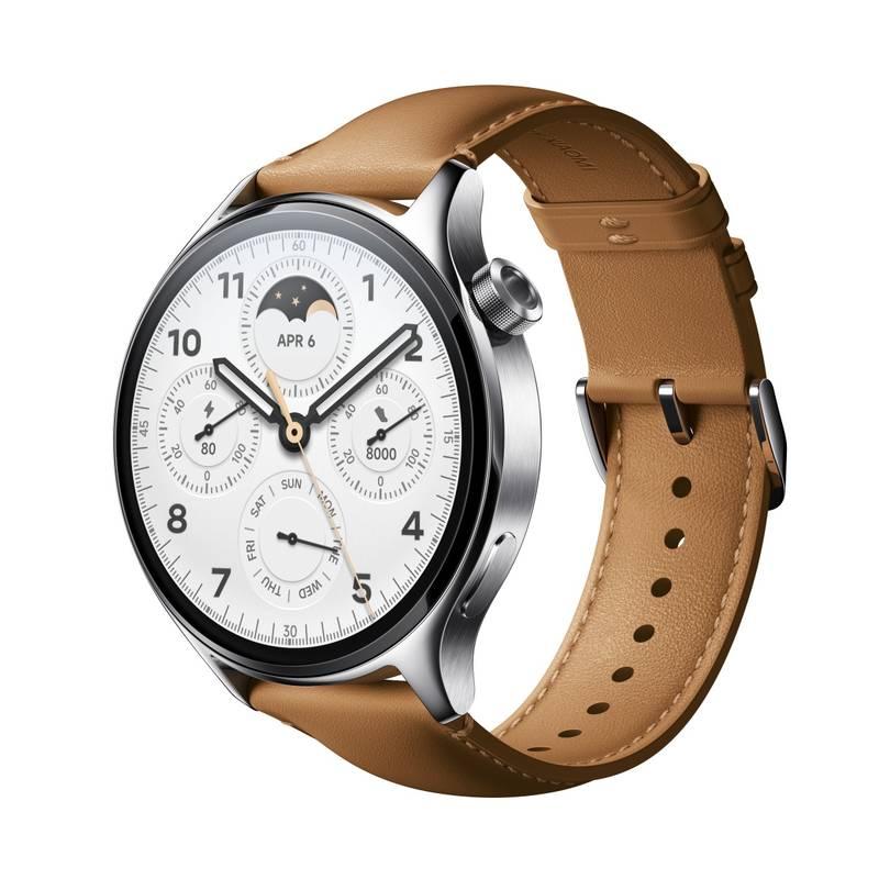 Chytré hodinky Xiaomi Watch S1 Pro stříbrné hnědé