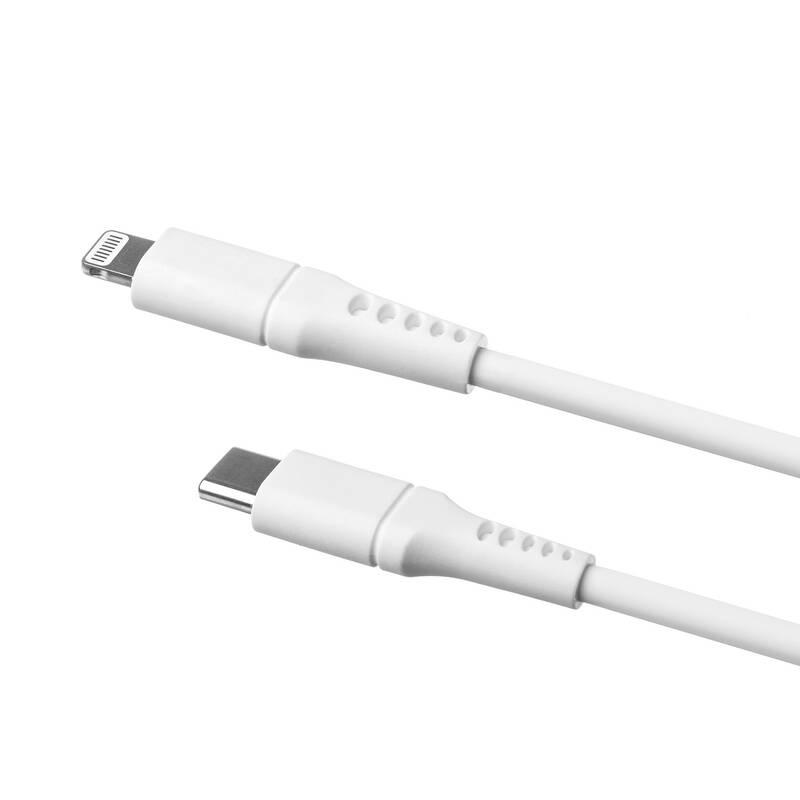 Kabel FIXED Liquid silicone USB-C Lightning s podporou PD, MFi, 0,5m bílý, Kabel, FIXED, Liquid, silicone, USB-C, Lightning, s, podporou, PD, MFi, 0,5m, bílý